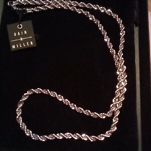 Baïn Miller Twisted Rope Chain Necklace 18 inch Stainless Steel